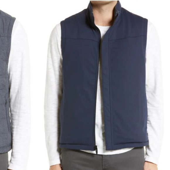Johnston & Murphy Quilted XC4 Reversible Vest Navy Blue and Gray - Picture 2 of 8